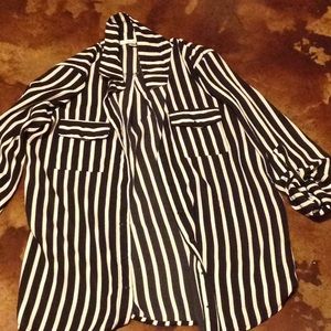 Button up striped dress shirt